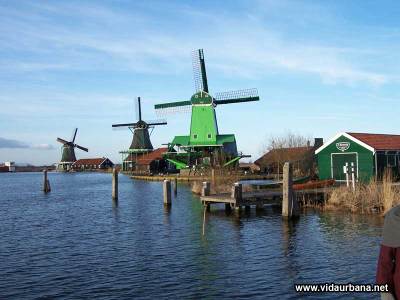 Molinos en Volendam, Holanda.